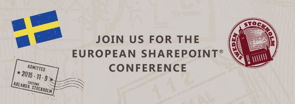 Join us at European SharePoint Conference